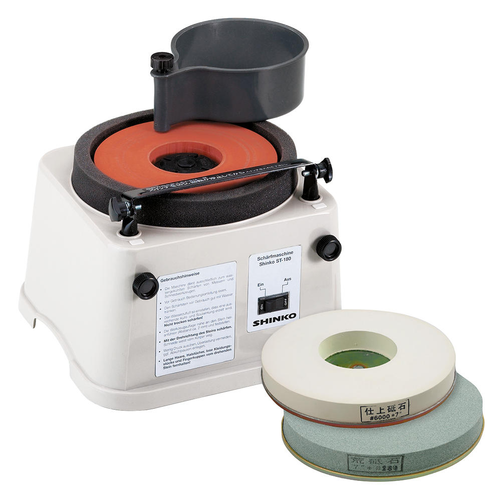 Shinko® Schärfmaschine, Set mit 3 Steinen