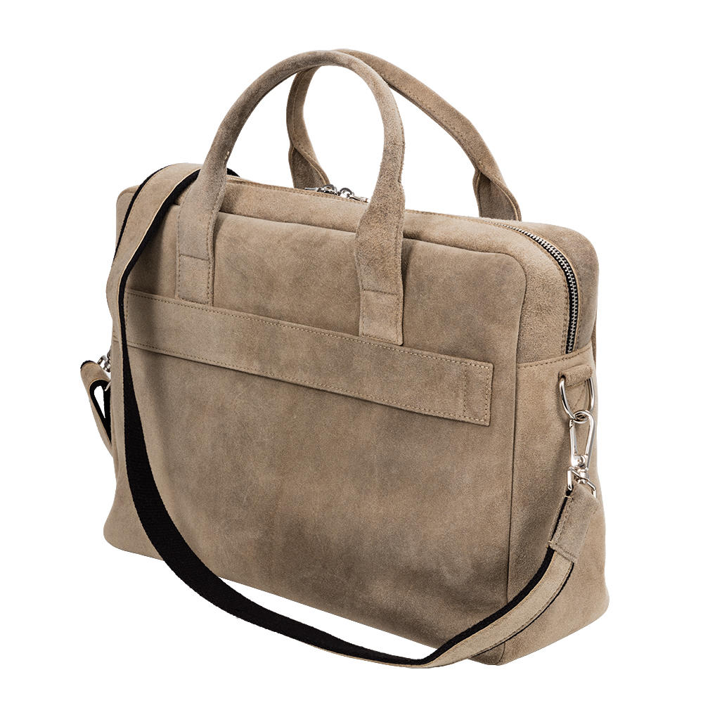 Laptoptasche, Ziegenvelours, sand