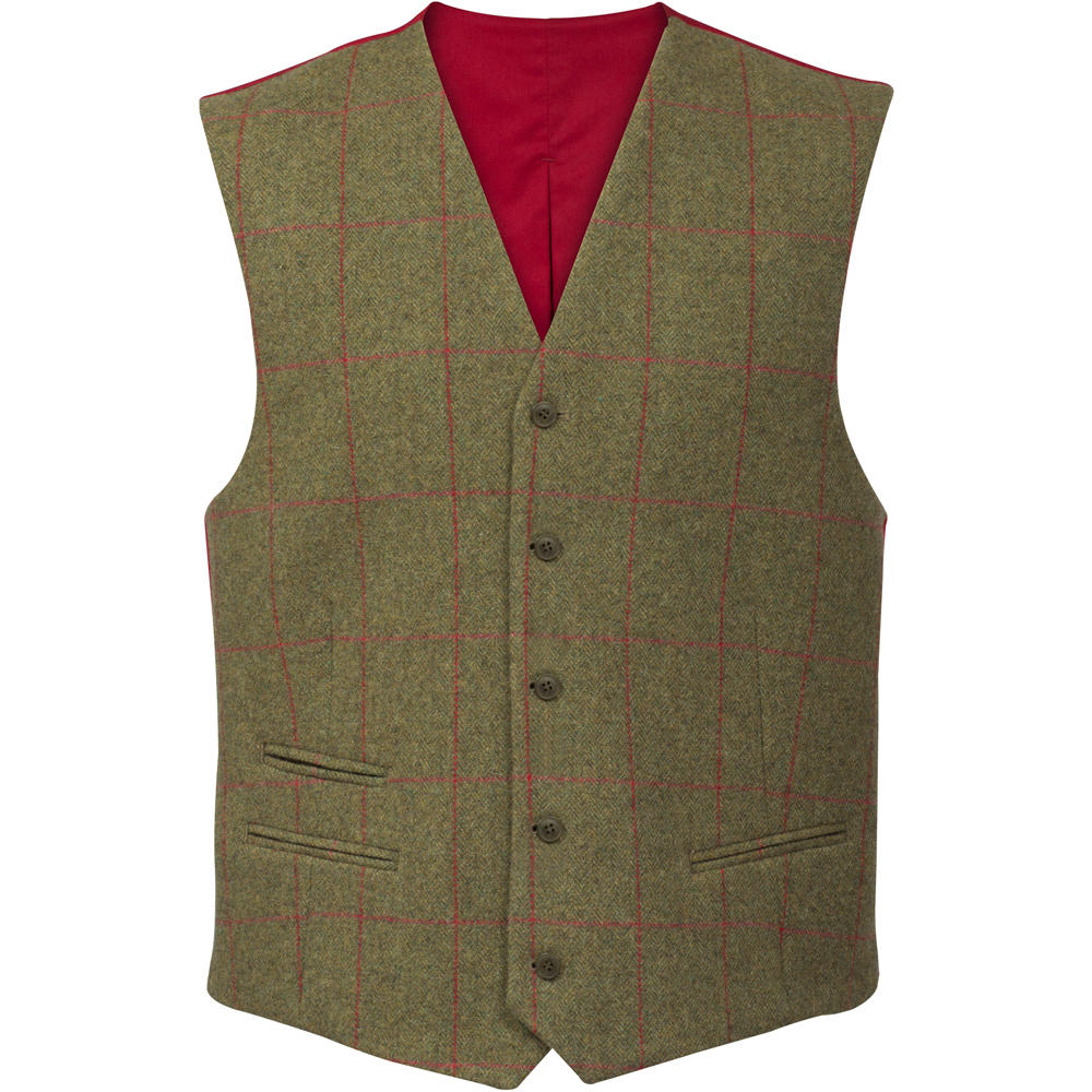 Alan Paine Herren Tweed-Weste »Combrook«, Sage