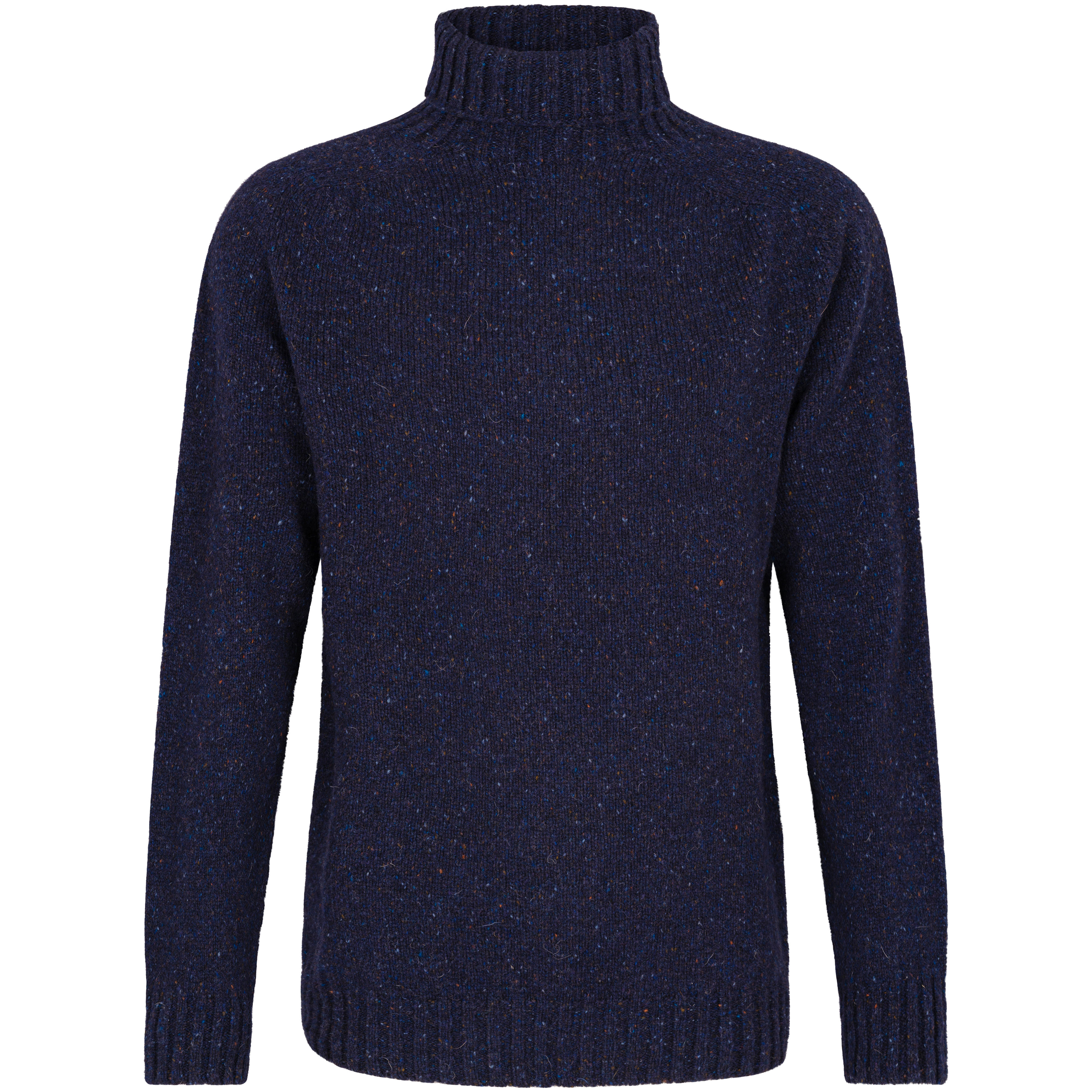 Pull à col roulé en laine d’agneau pour homme Donegal