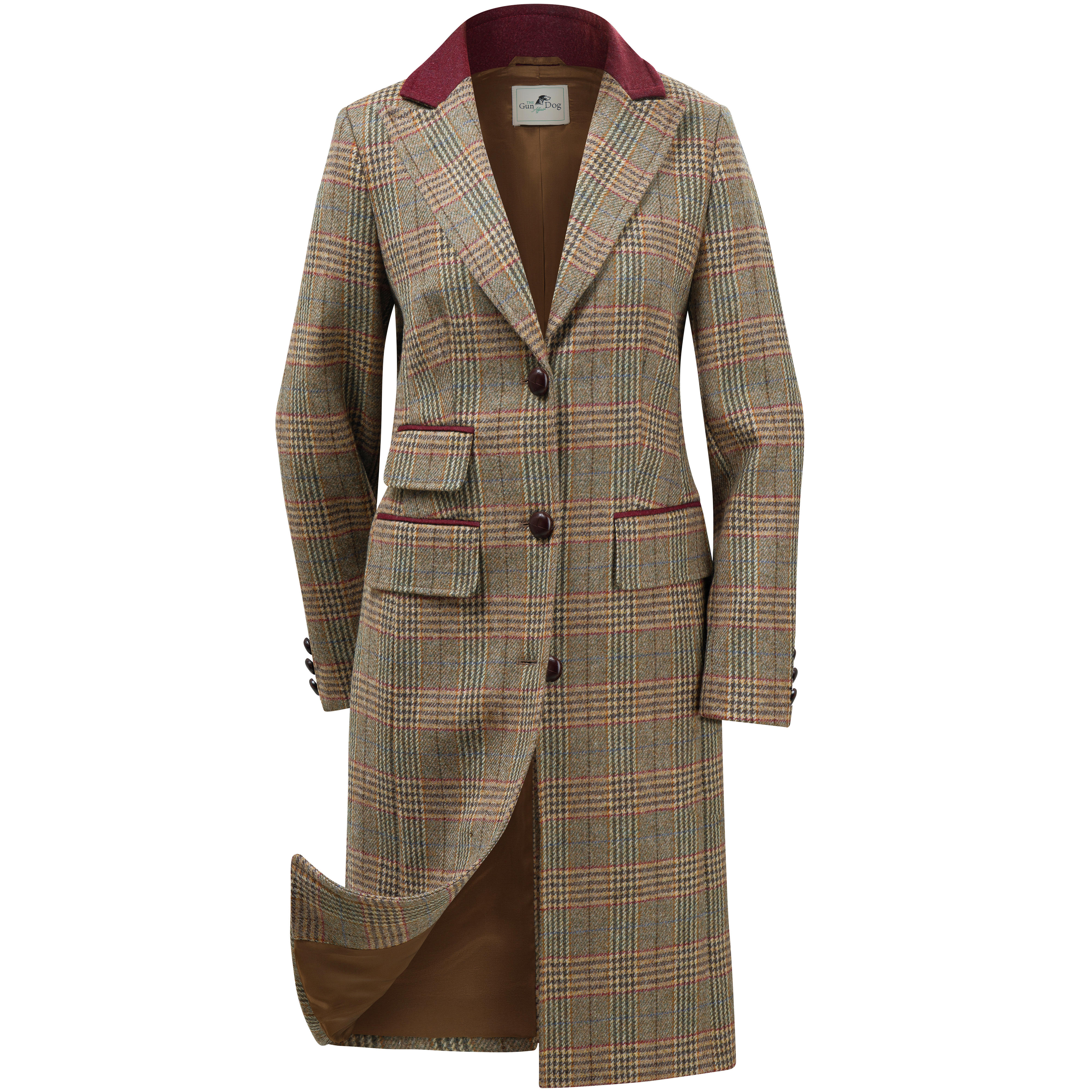 Damen-Tweedmantel Glencheck 