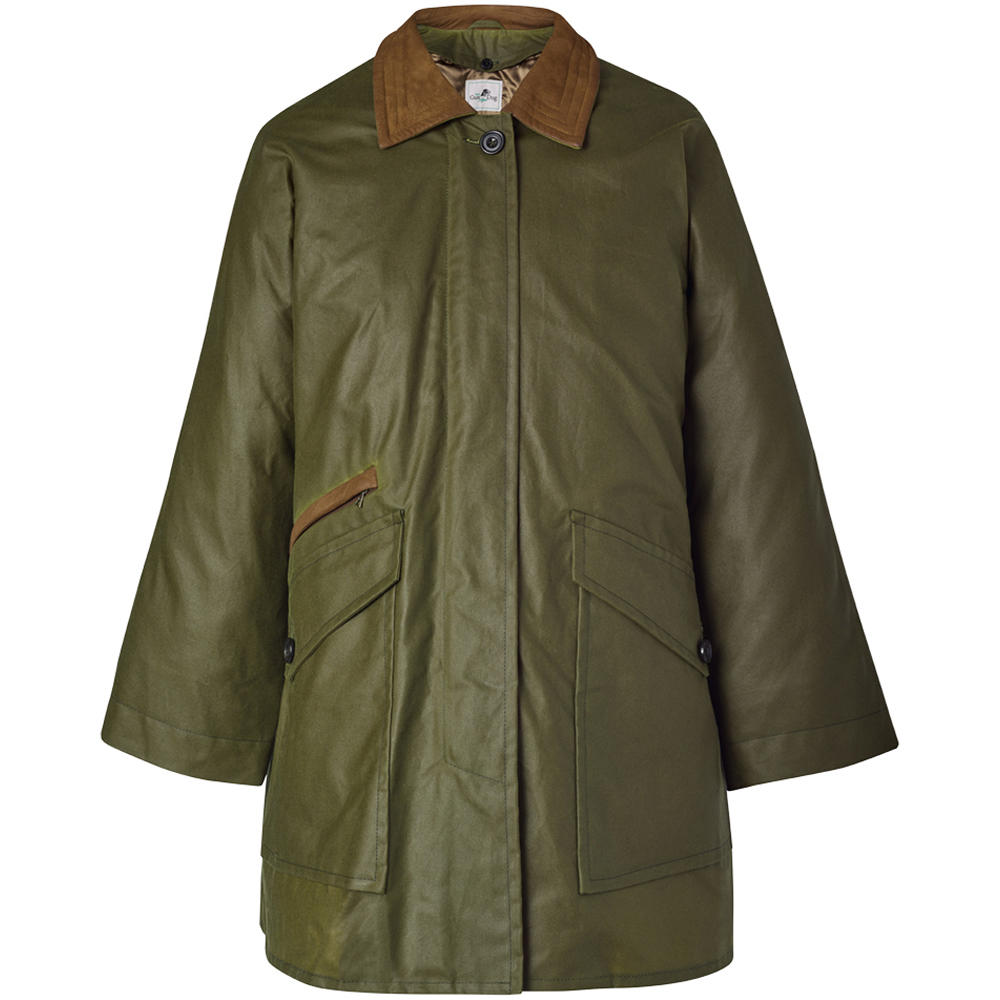 Damen Wachsjacke, grün