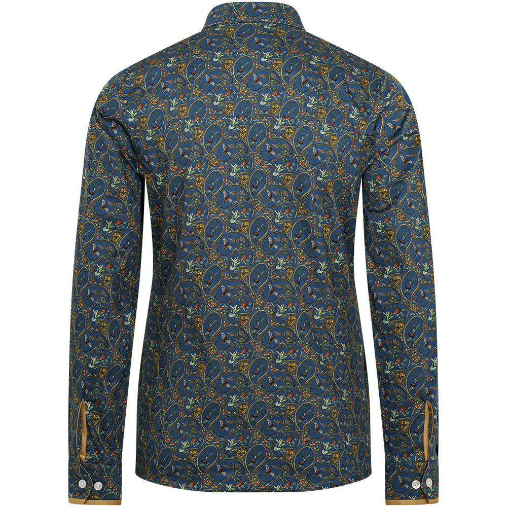 Hartwell Damen Bluse Layla, navy, Paisley & Fasan