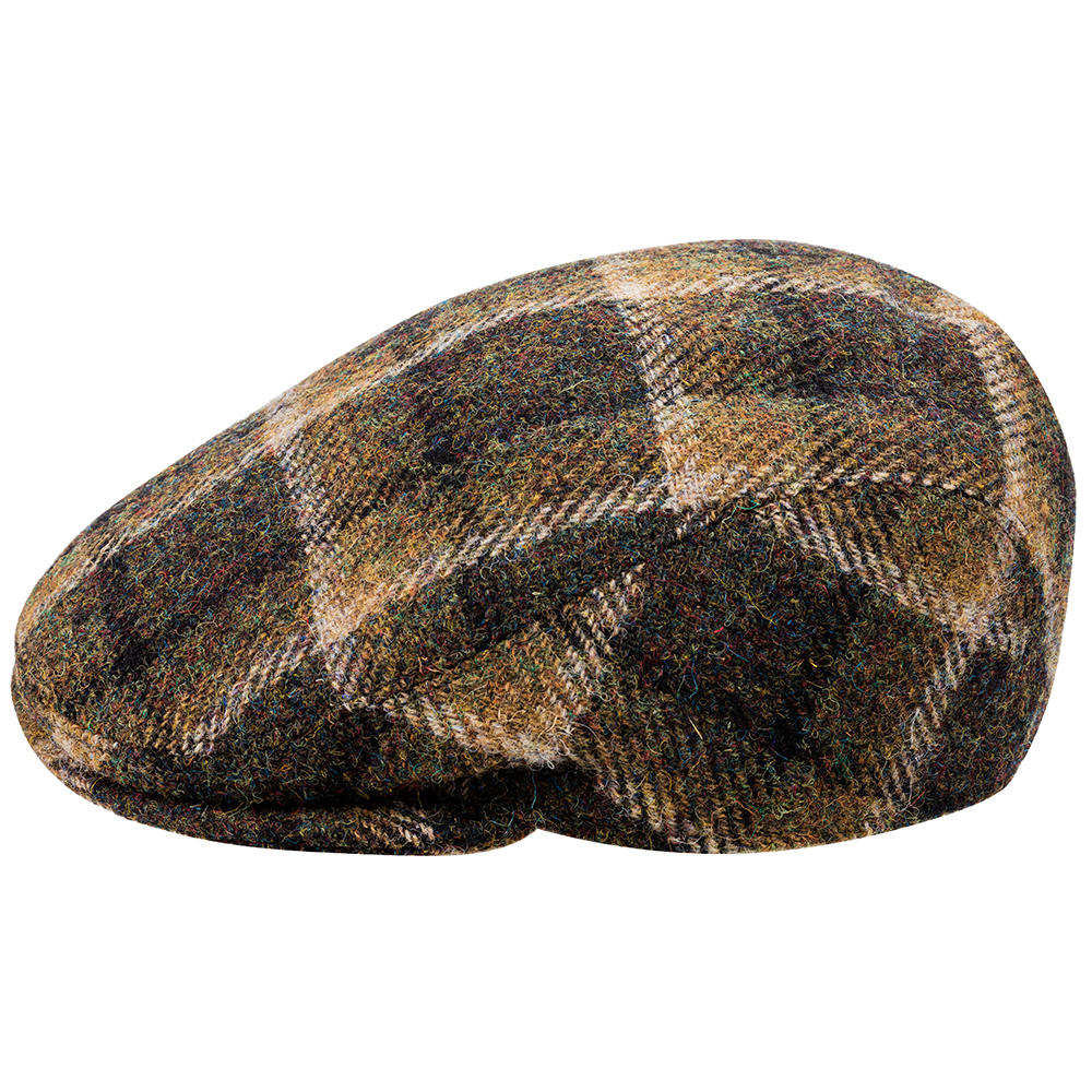 Bonnet Harris Tweed, vert/gris
