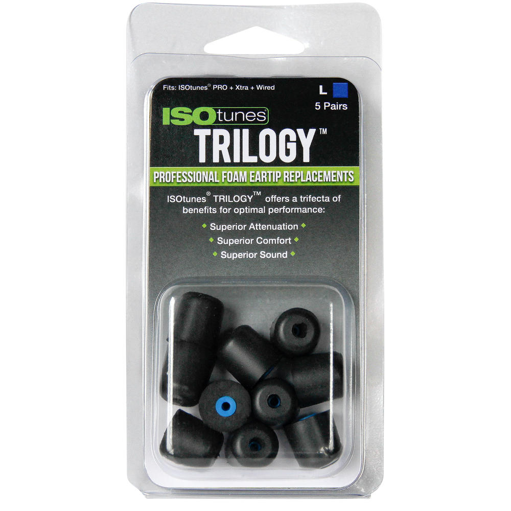 ISOtunes® »TRILOGY™« Replacement Eartips, 5 Pairs, Size L