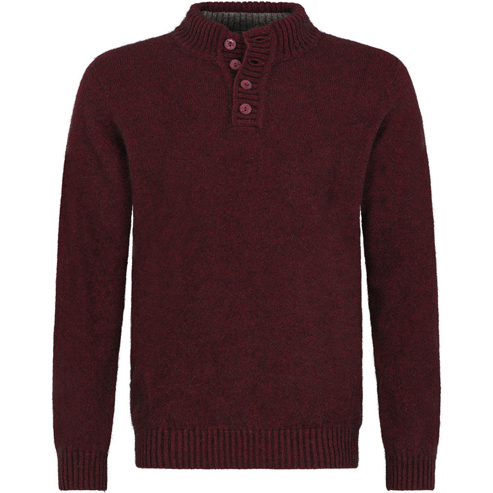 Herrenpullover Knopfleiste, Merino-Possum