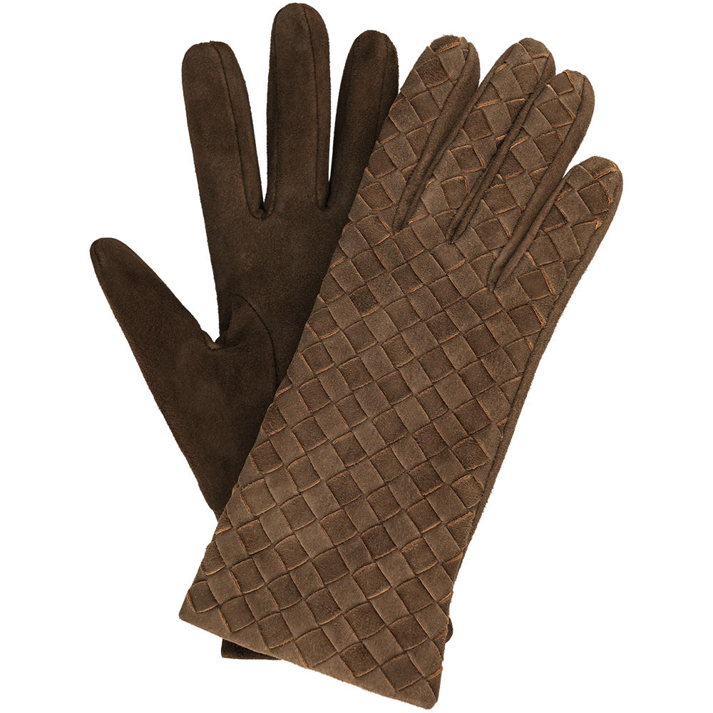 Gants pour femme » Brenta «, velours de chèvre, doublure en soie