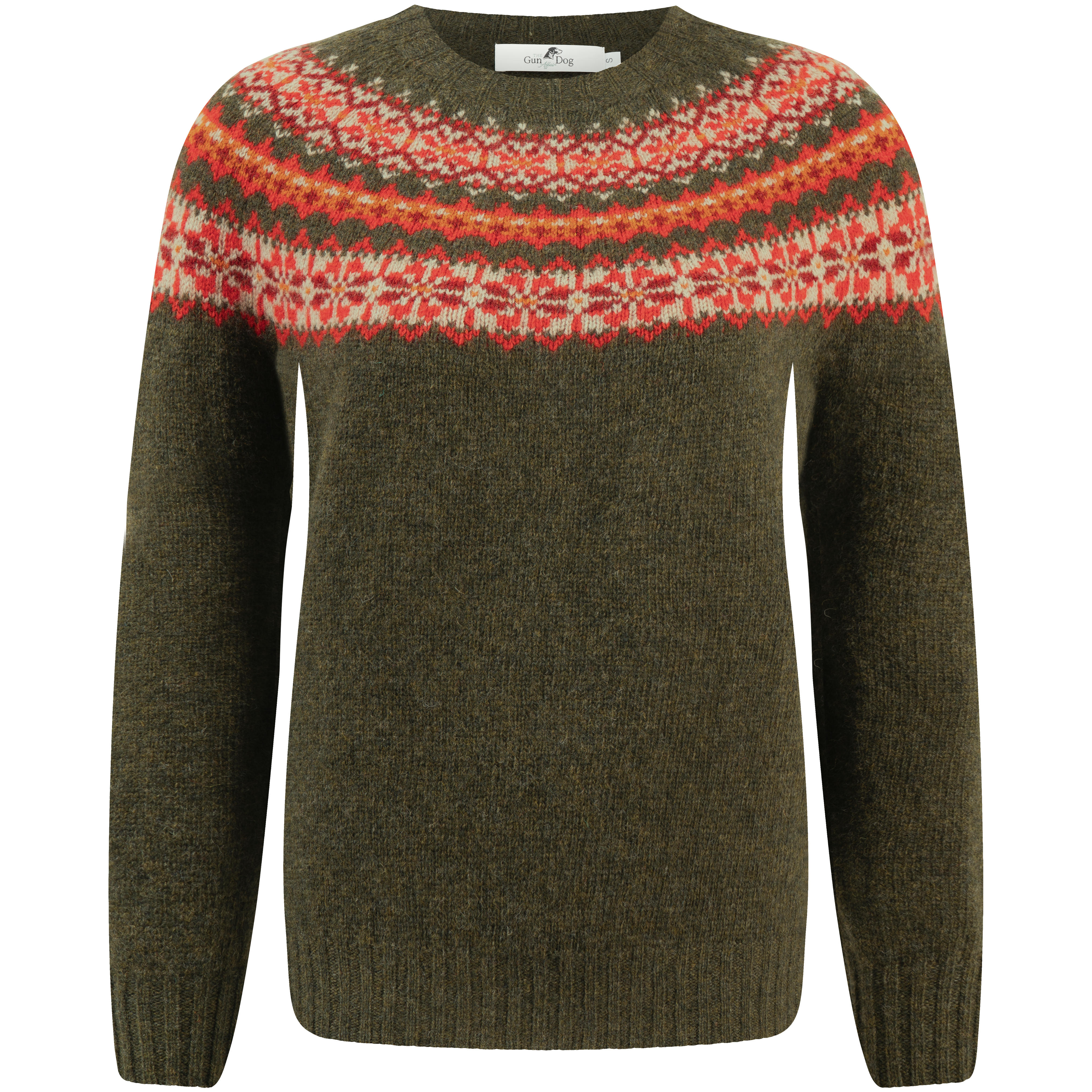 Winter« Ladies' Sweater, Fair Isle Pattern dark green L 826224/L