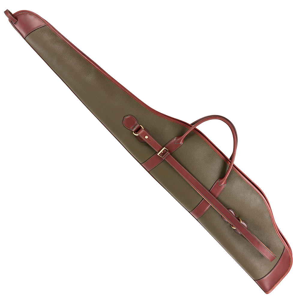 Alexandre Mareuil Gewehr-Futteral mit Dreibein-Halterung, kaki/braun, 125cm