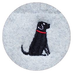 hellgrau (Motiv: Black Labrador)