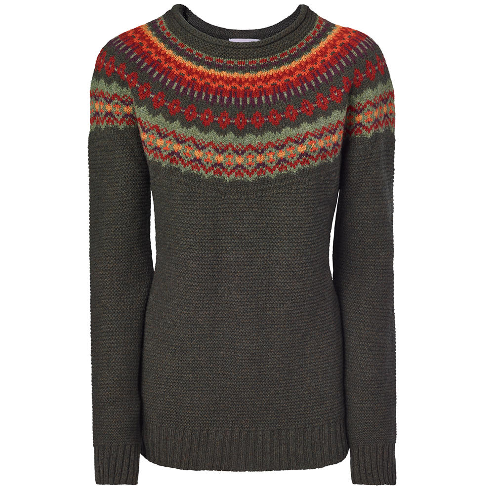 Autumn : vert avec rouge, orange et vert clair