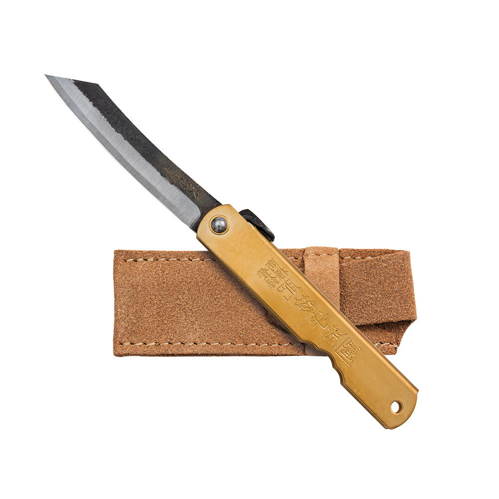 Higonokami Burasu with Forged Skin, with Leather Sheath