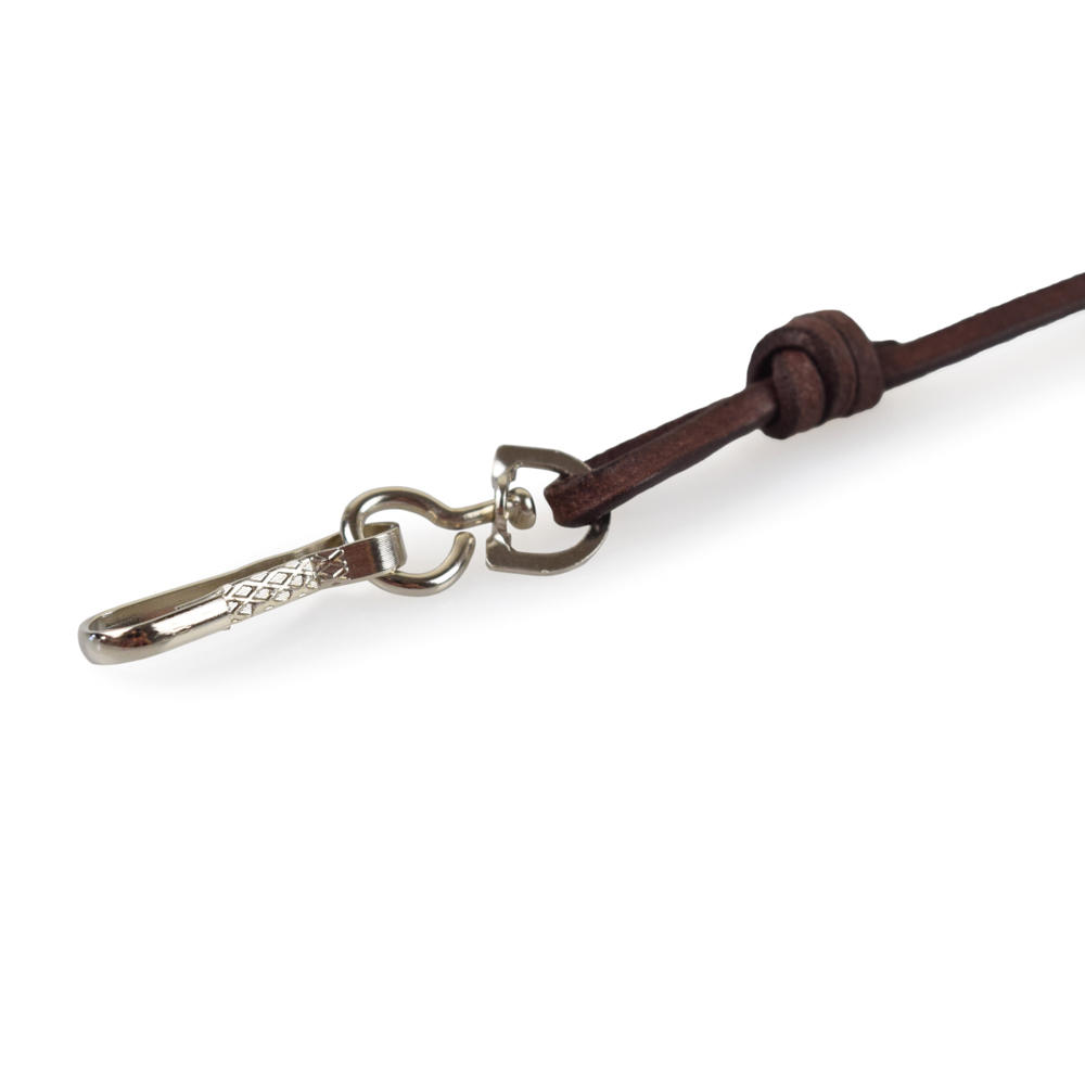 Pfeifenband Tiverton, 4 mm Leder, dunkelbraun
