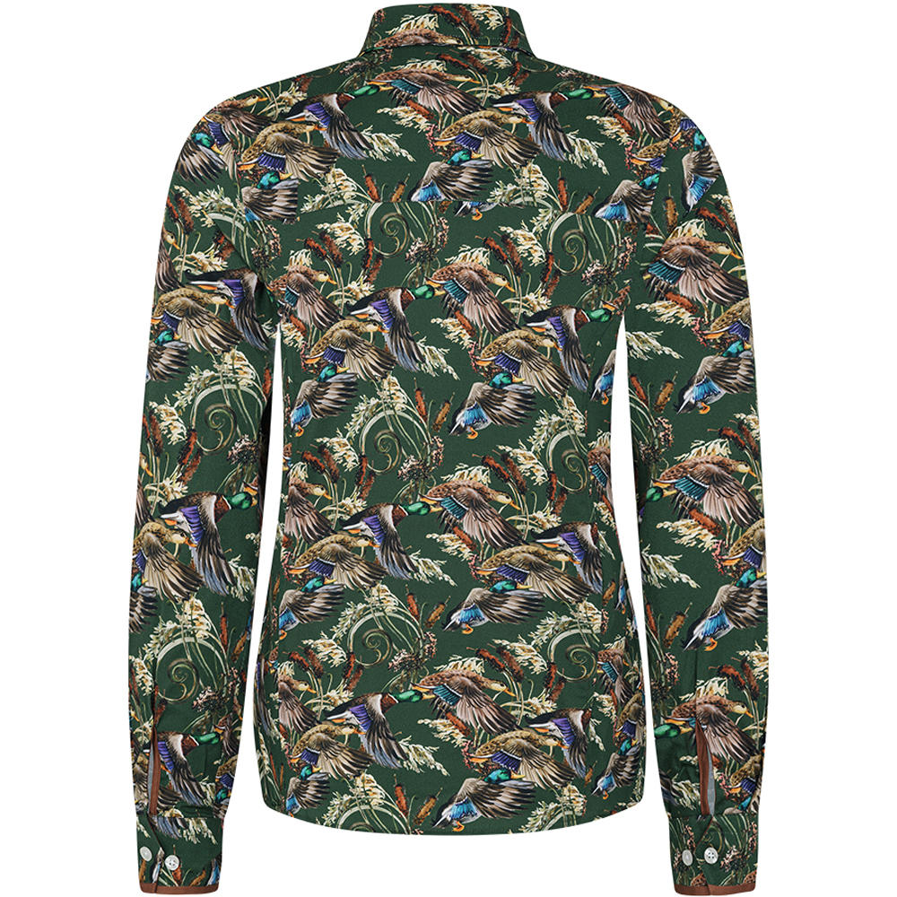 Hartwell Damen Bluse Layla, grün, Enten & Schilf