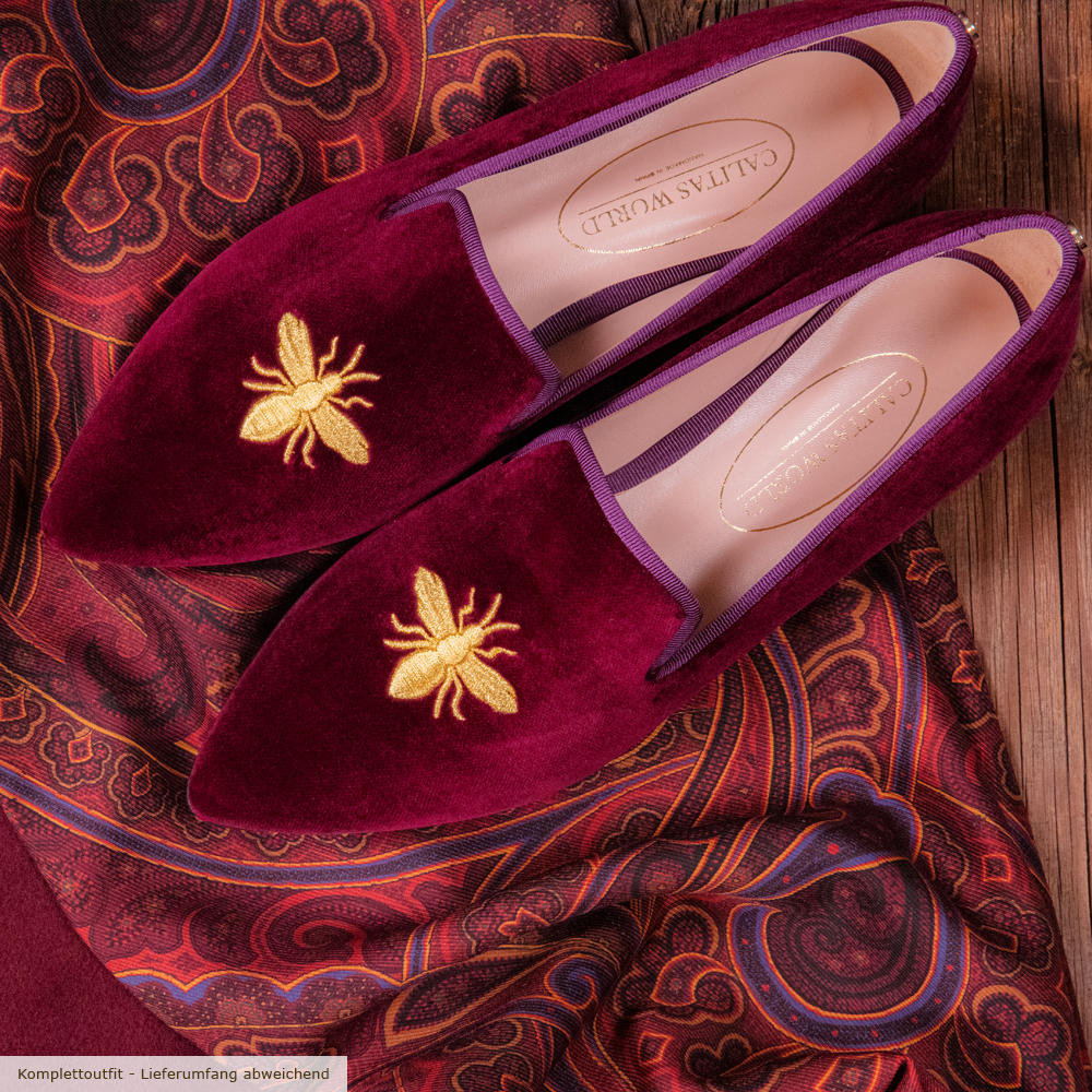 Damen Samt Loafers „Bee“
