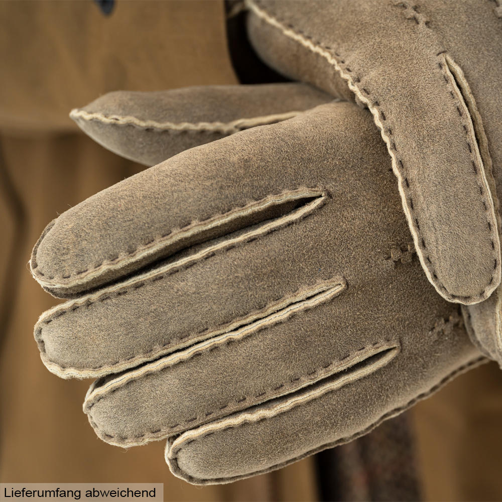 Gants pour homme LECCE, velours de chèvre, doublure en cachemire