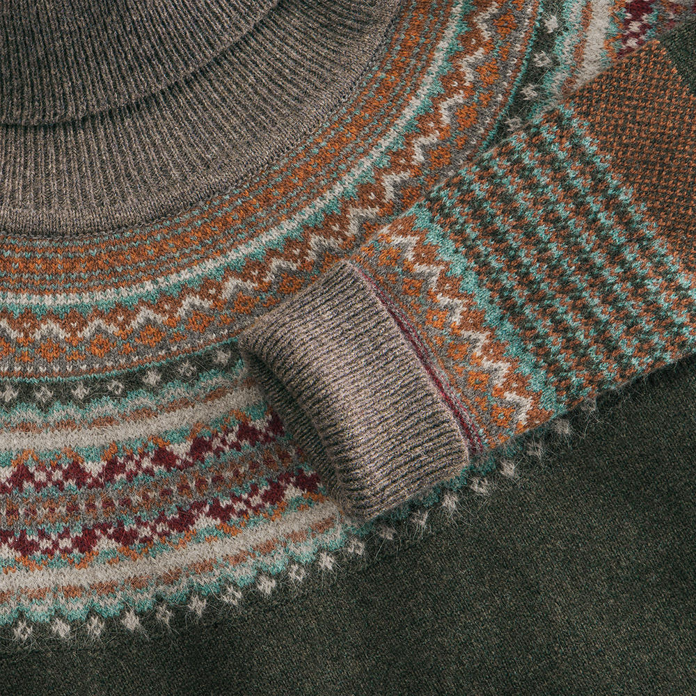 Eribé Damenpullover Rollkragen Fair Isle