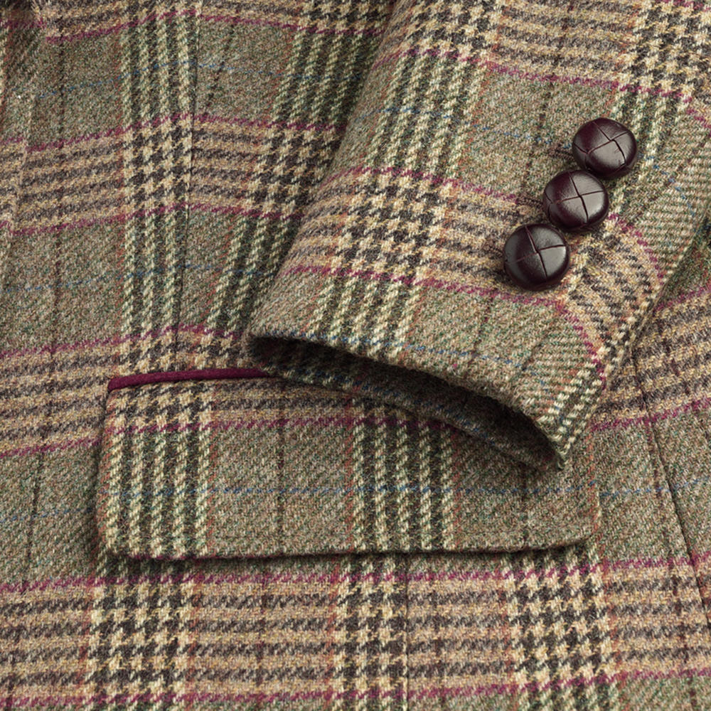 Damen-Tweedmantel Glencheck 
