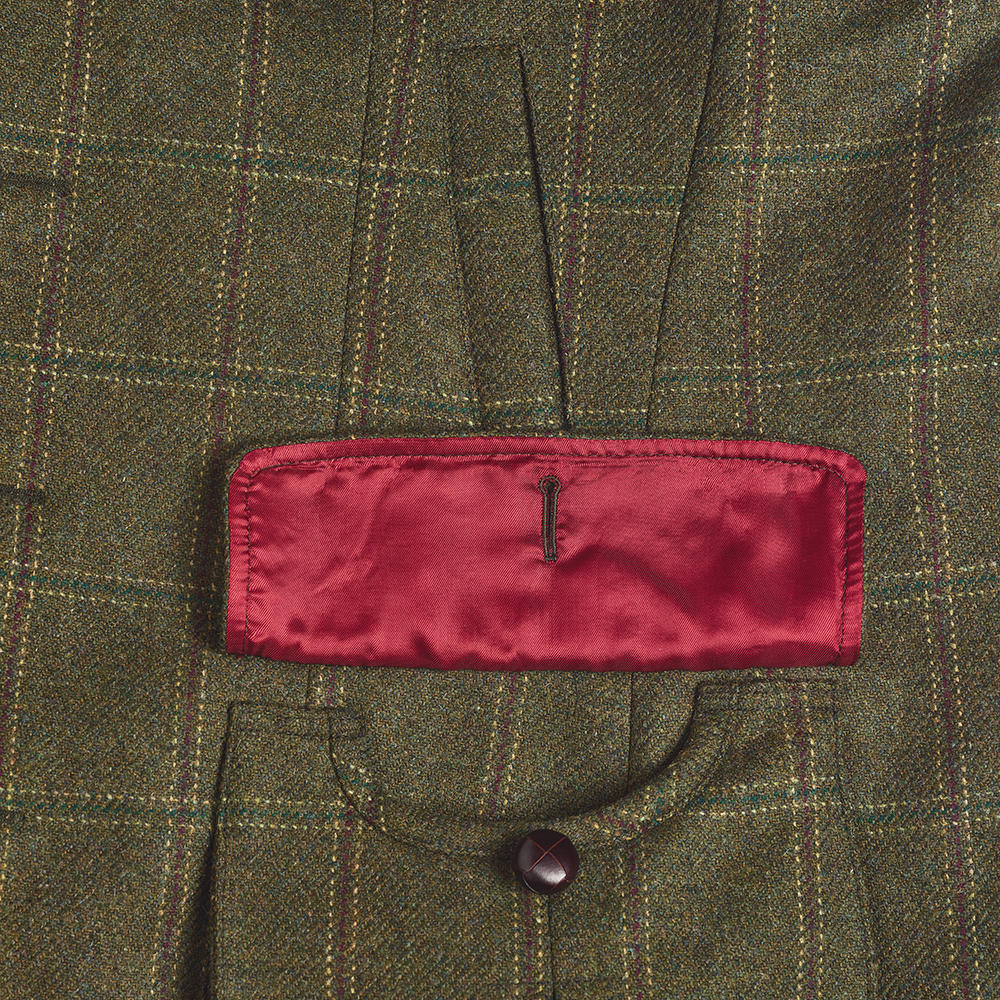 Herren Tweed-Jagdjacke, Karo, grün