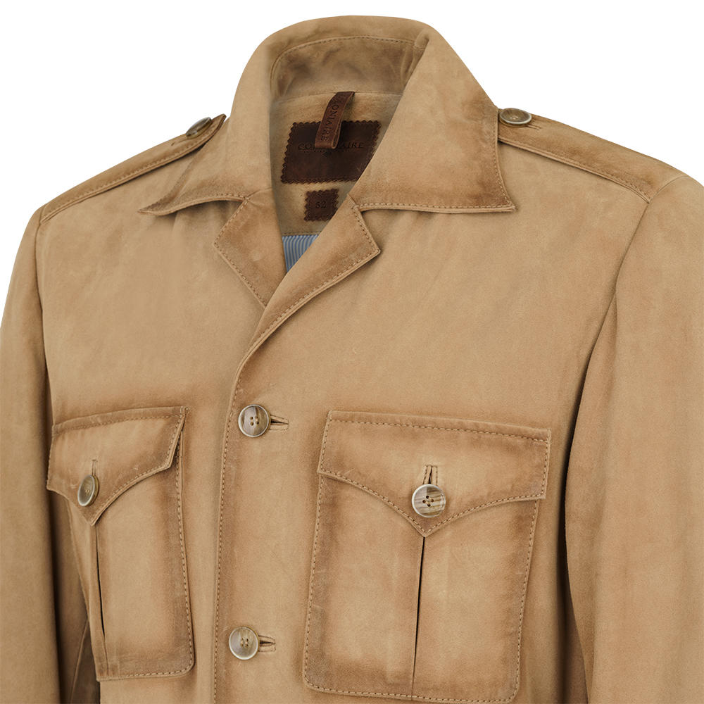 Herren Leder Safari Jacke »Professeur«