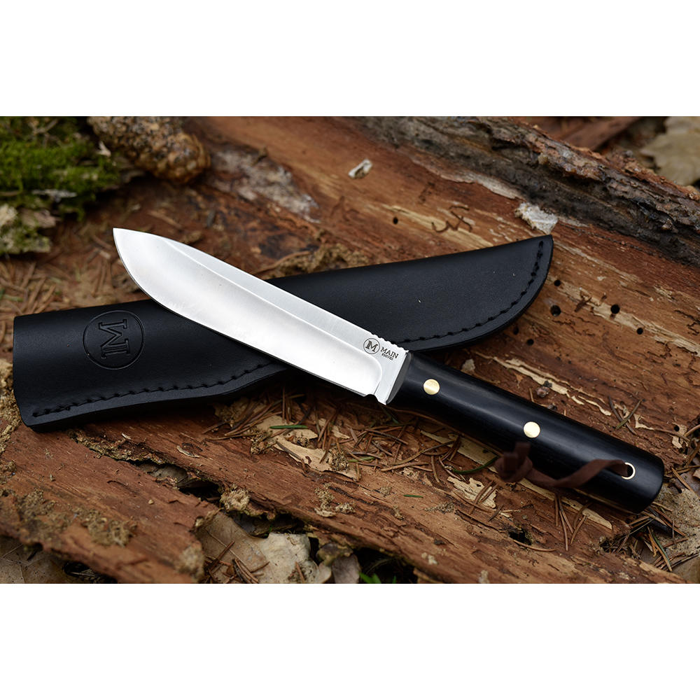 Couteau de plein air MAIN » Classic «, bois de pakka noir