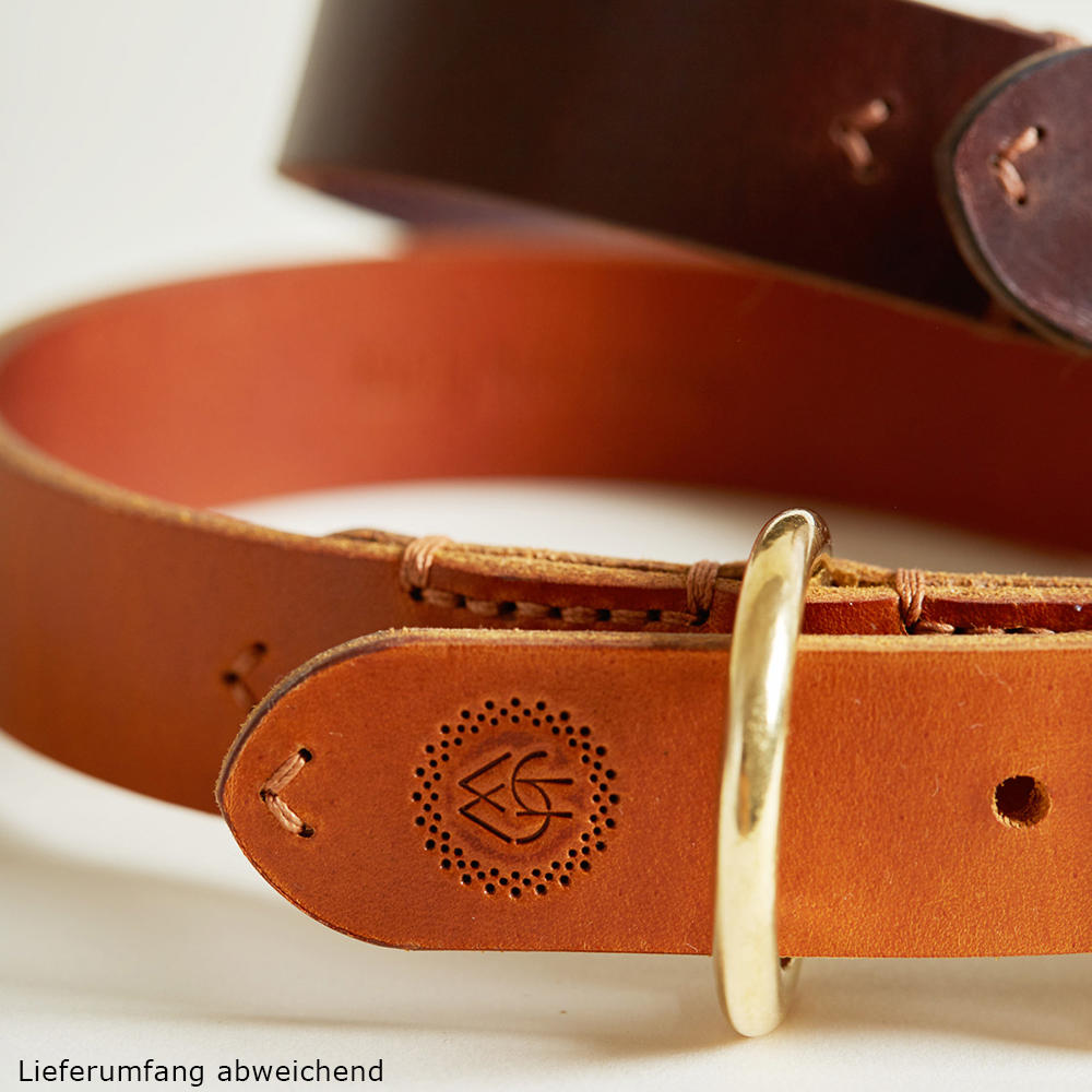 Helen Wells »Classic« Dog Collar, Cognac XS 