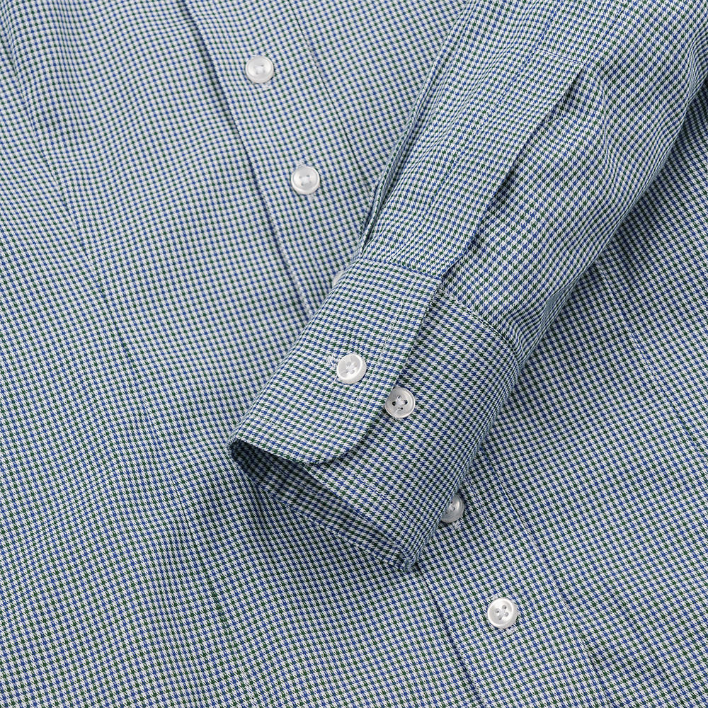 Damen-Bluse, Vichy-Karo, blau/grün/weiß