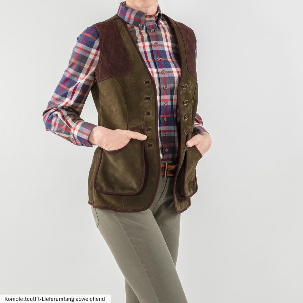 Button-Down-Bluse, Baumwoll-Flanellkaro