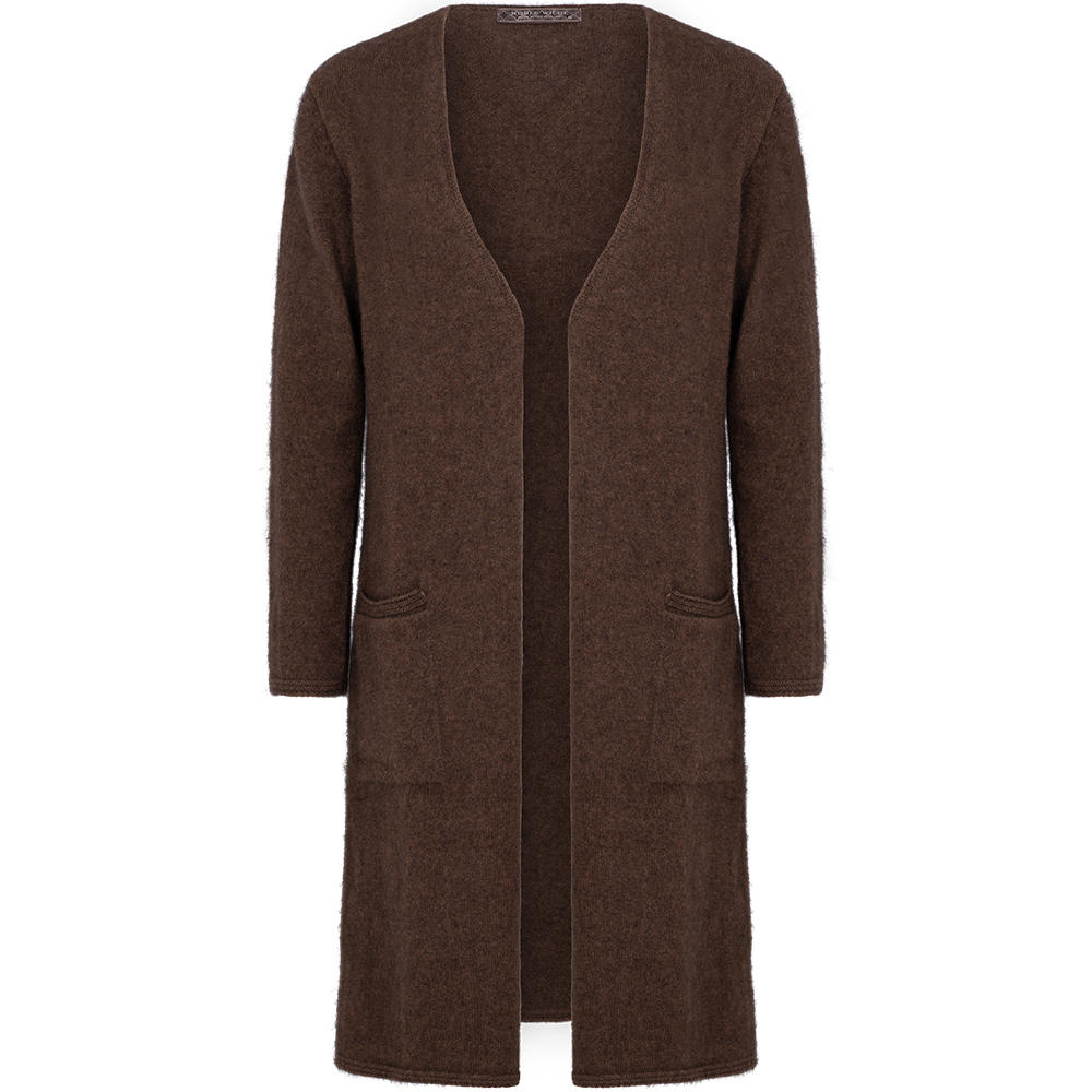 Damen Long-Cardigan, Merino-Possum