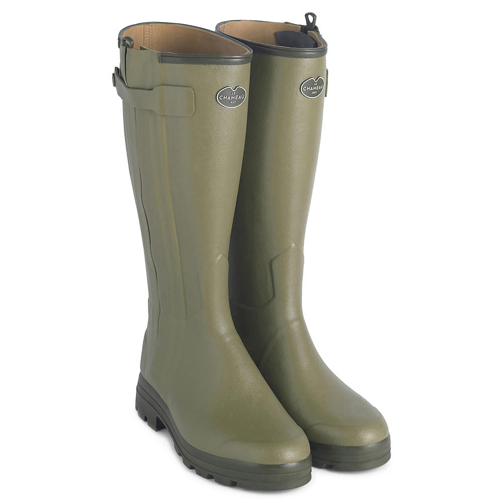 Le Chameau Damen-Gummistiefel Chasseur, Lederfutter