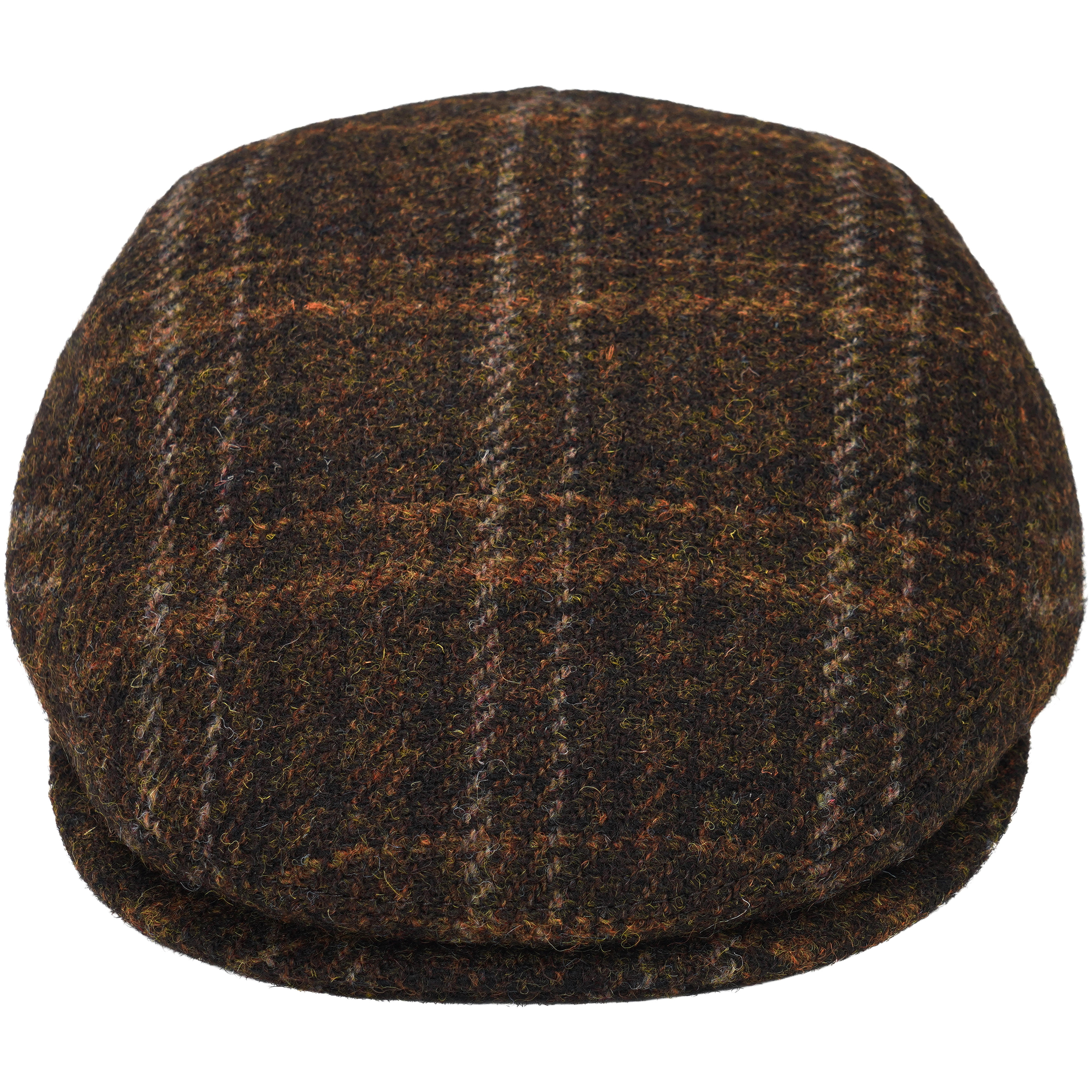 Mütze Harris-Tweed, rot/braun/grün
