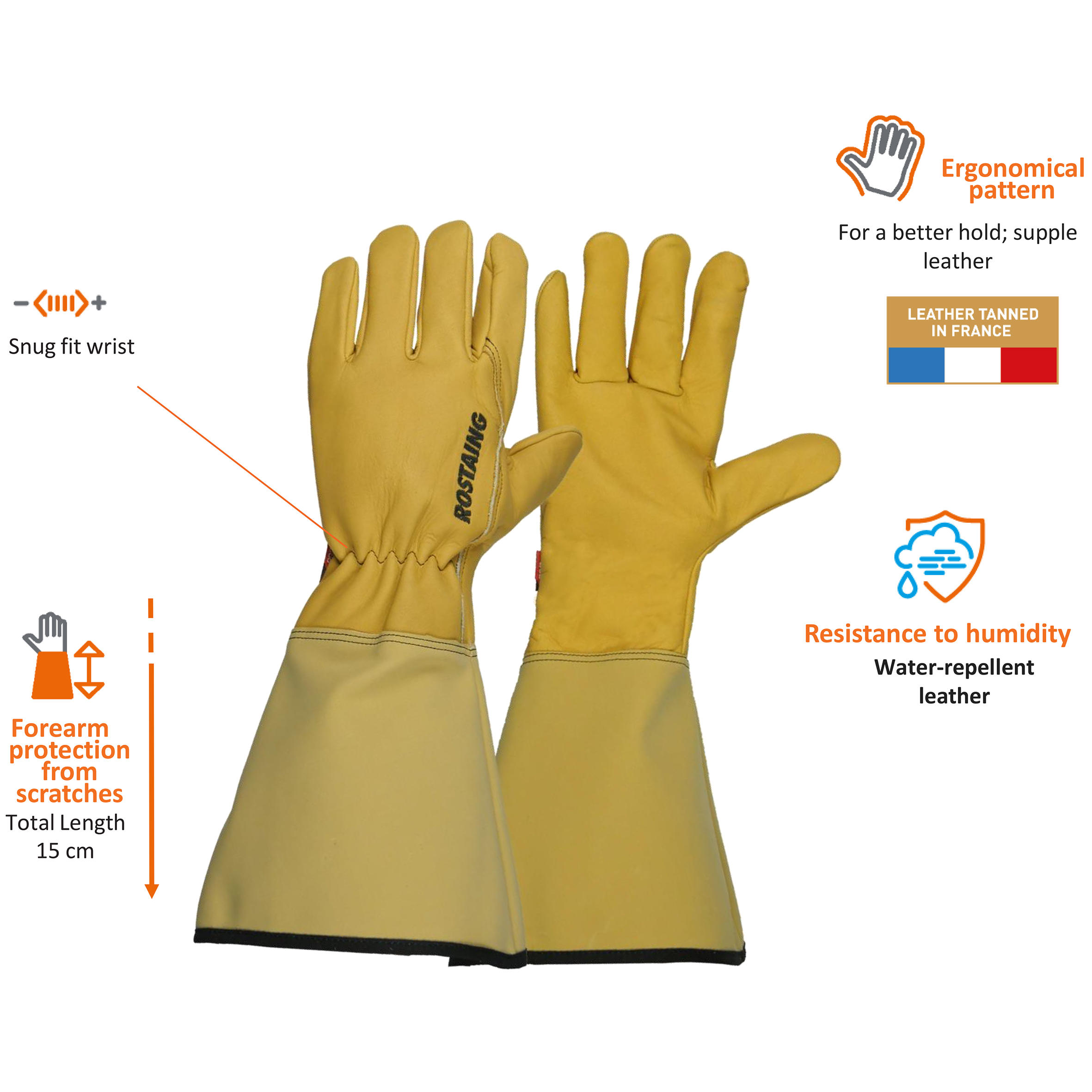 Gants de jardinage Rostaing® » Roseraie «, taille 9