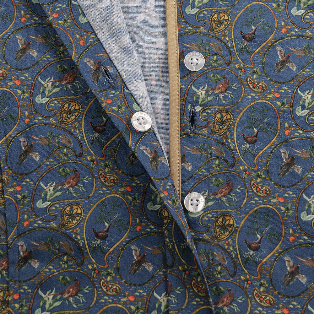 Hartwell Damen Bluse Layla, navy, Paisley & Fasan