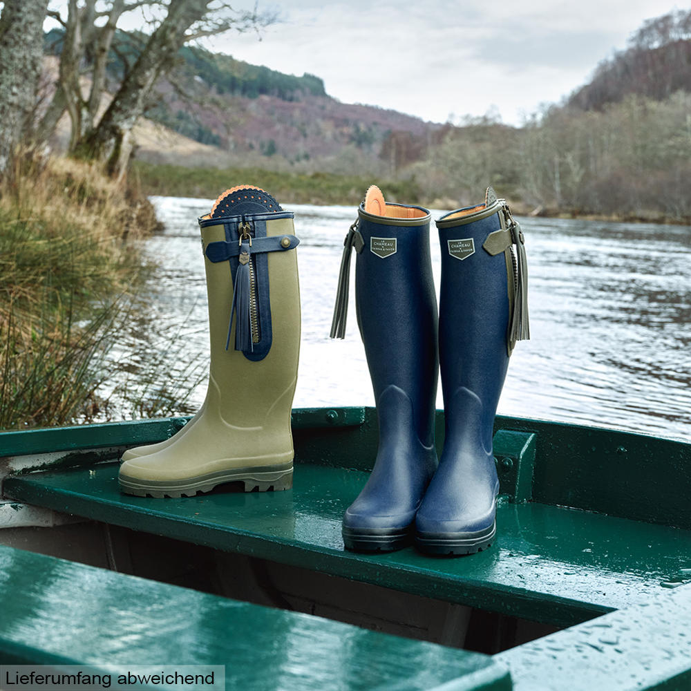Le Chameau Damen-Gummistiefel L'Alliance, Neoprenfutter, vert vierzon