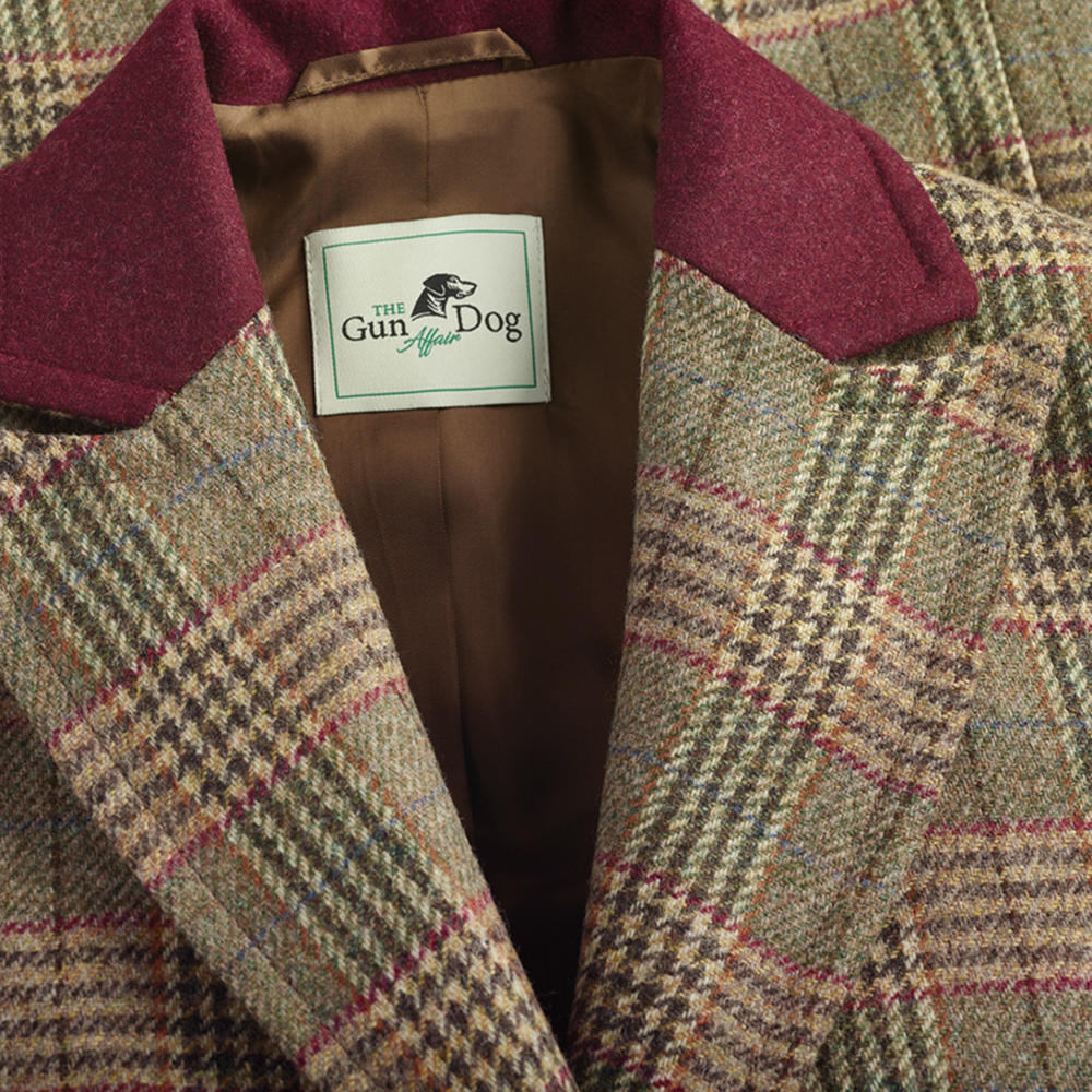Damen-Tweedmantel Glencheck 