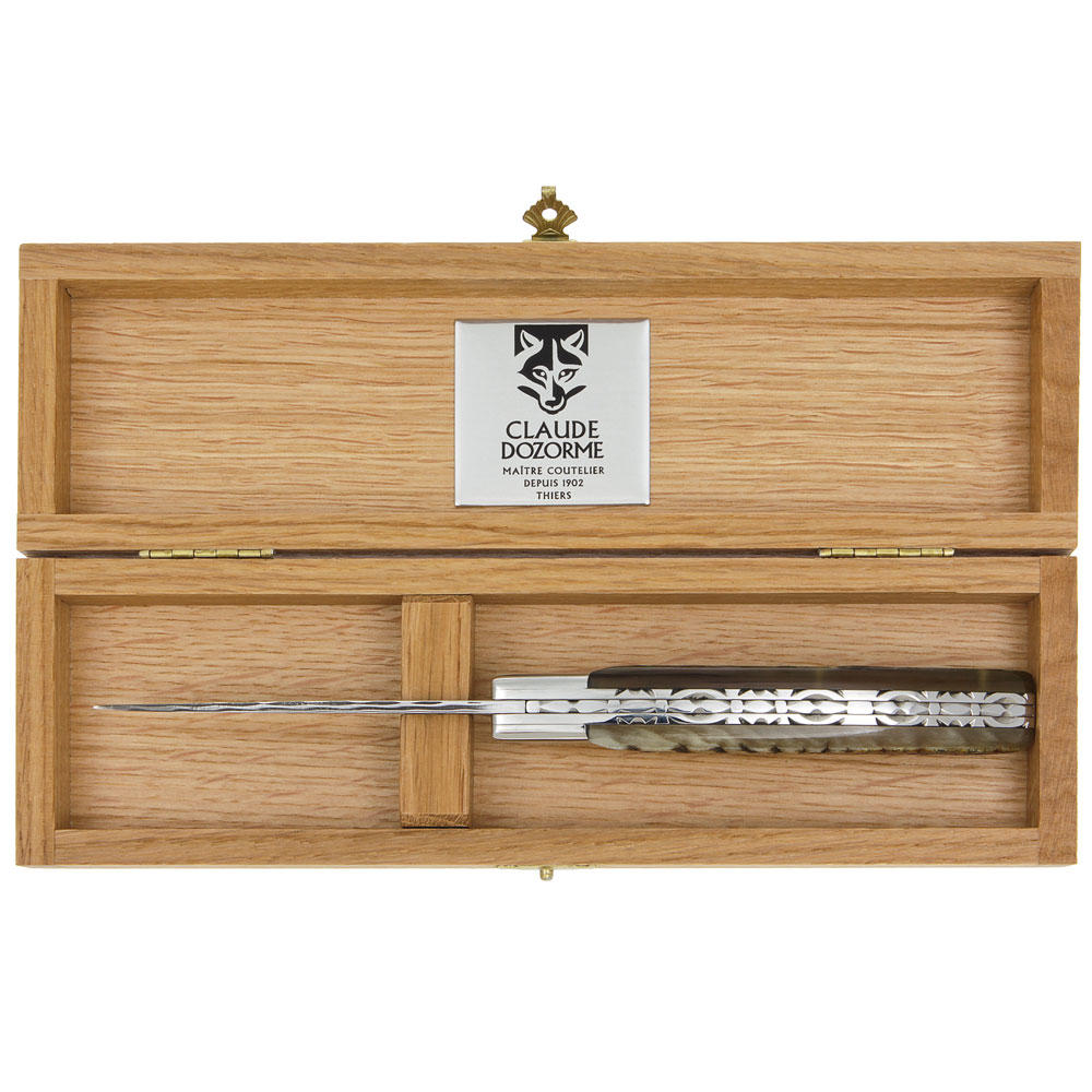 Couteaux pliants Le Thiers® RLT Damas, corne de bélier