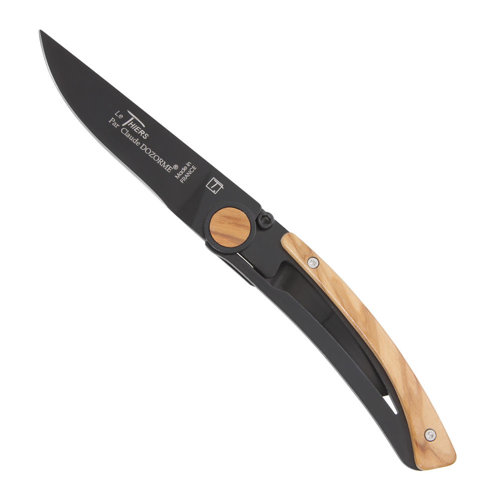 Le Thiers® Klappmesser, Noire, Olivenholz