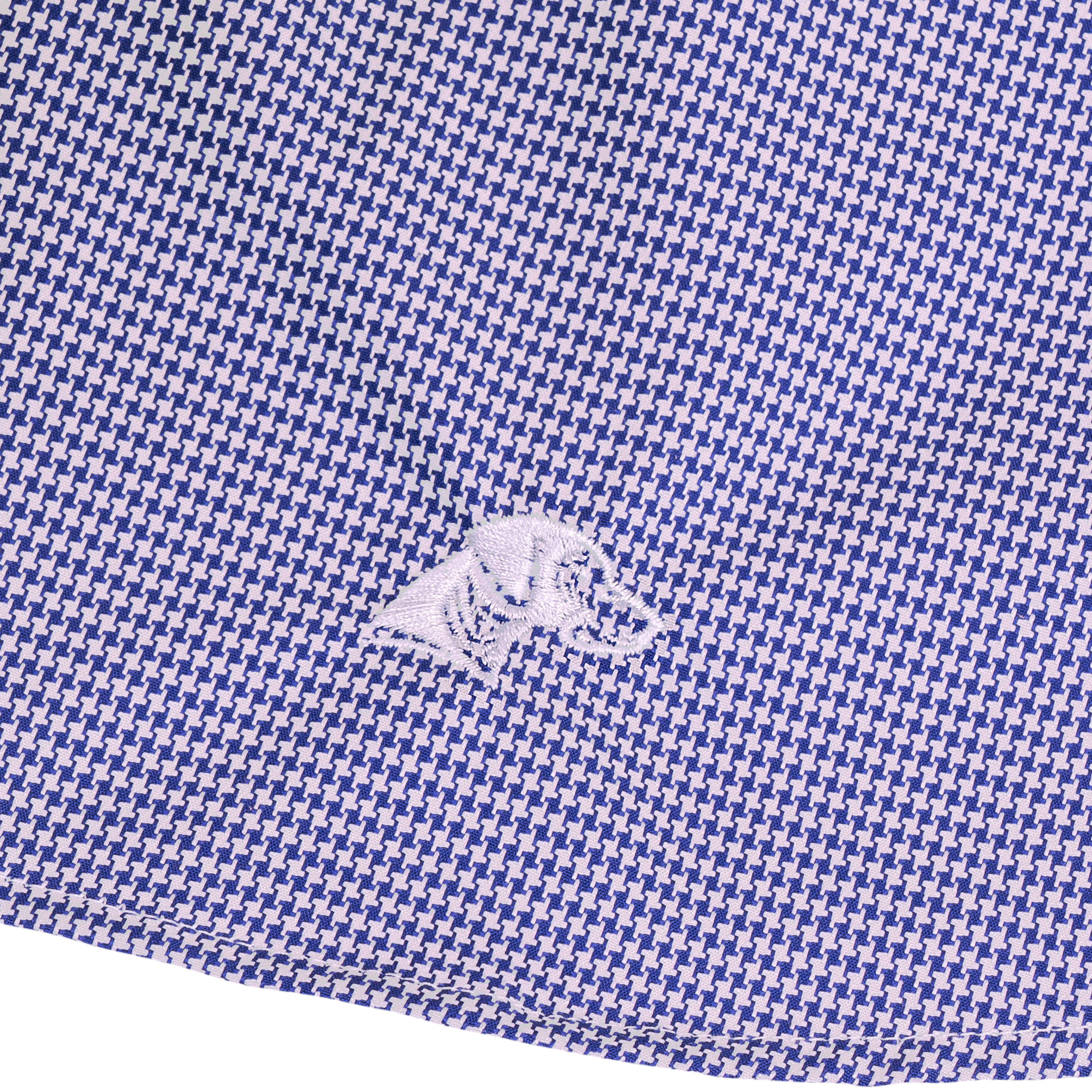 Damenbluse »Amber«, Dobby, weiß/blau