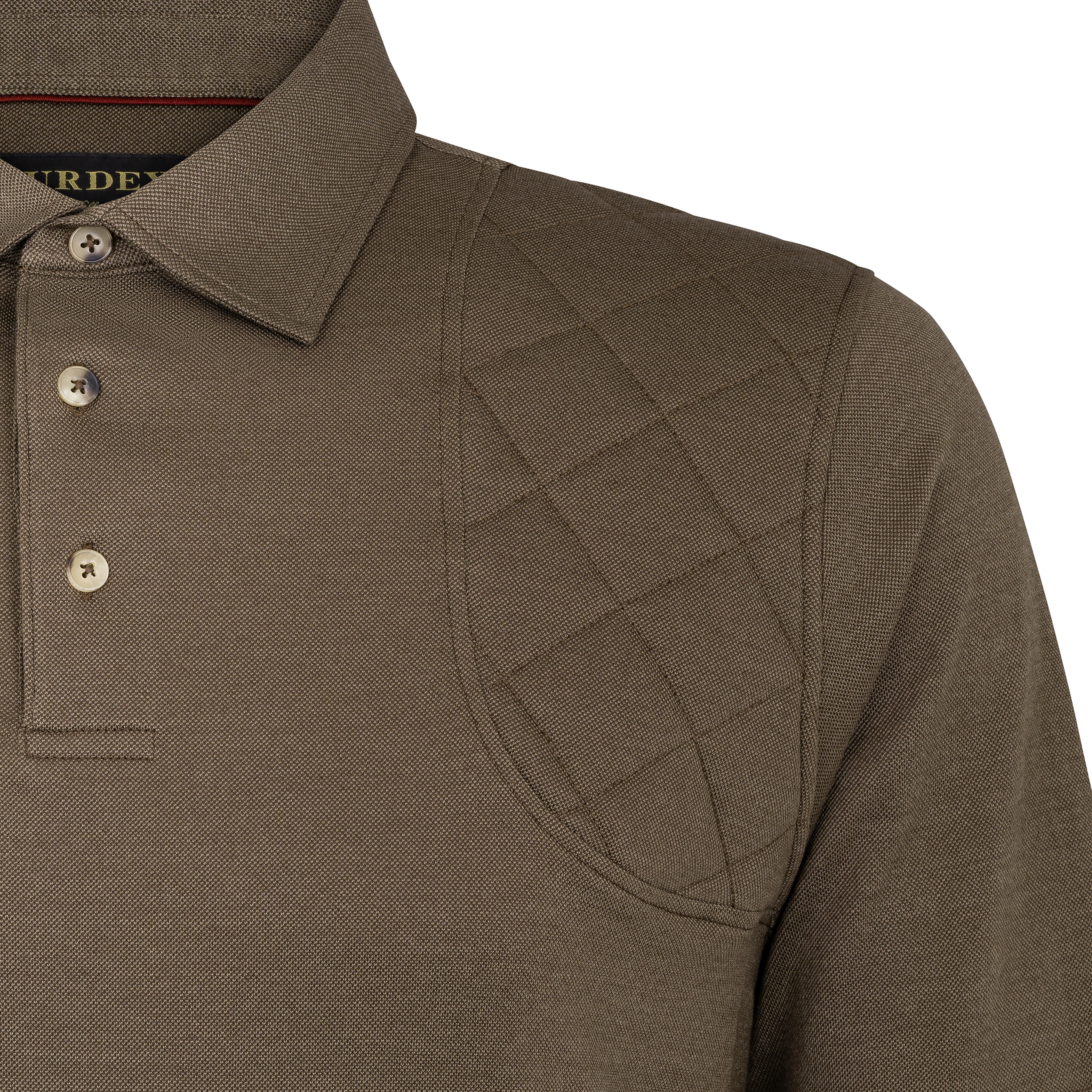 Purdey Herren Poloshirt mit Schulterpolsterung