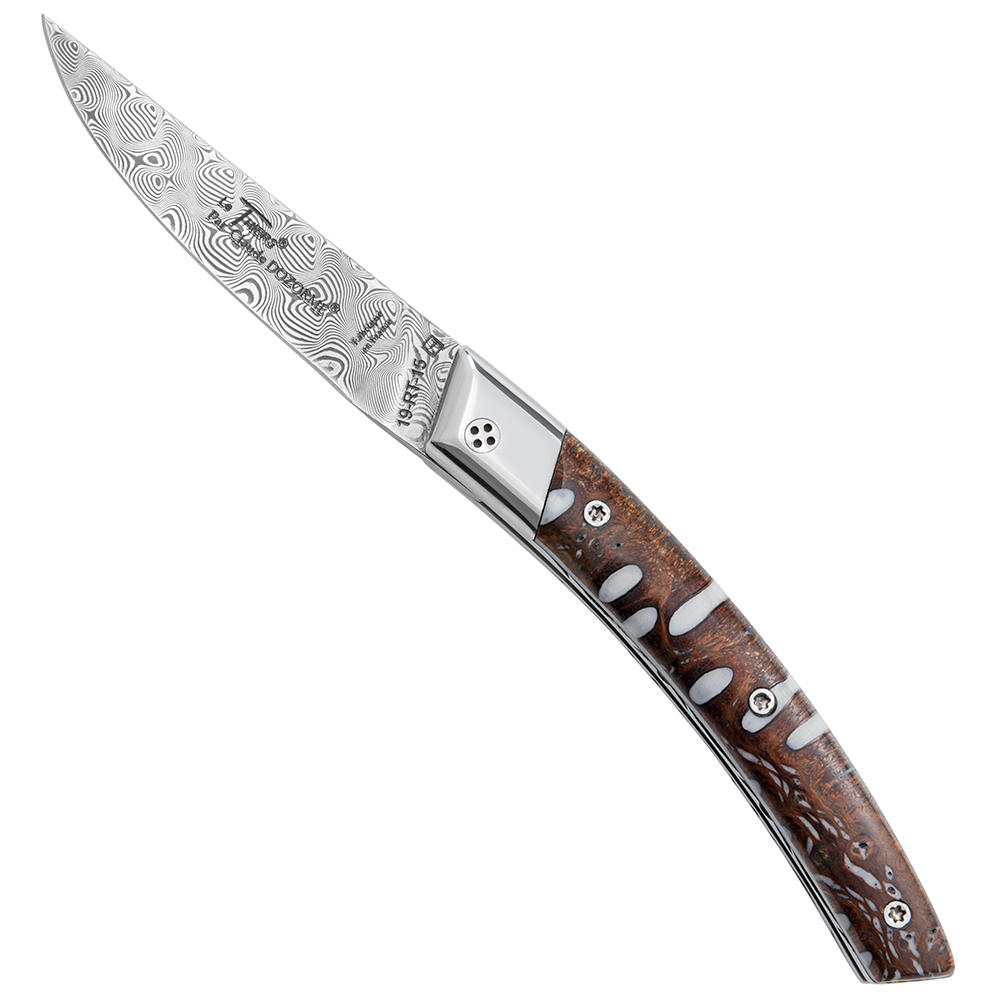 Le Thiers® RLT Klappmesser Damast Banksia, weiß