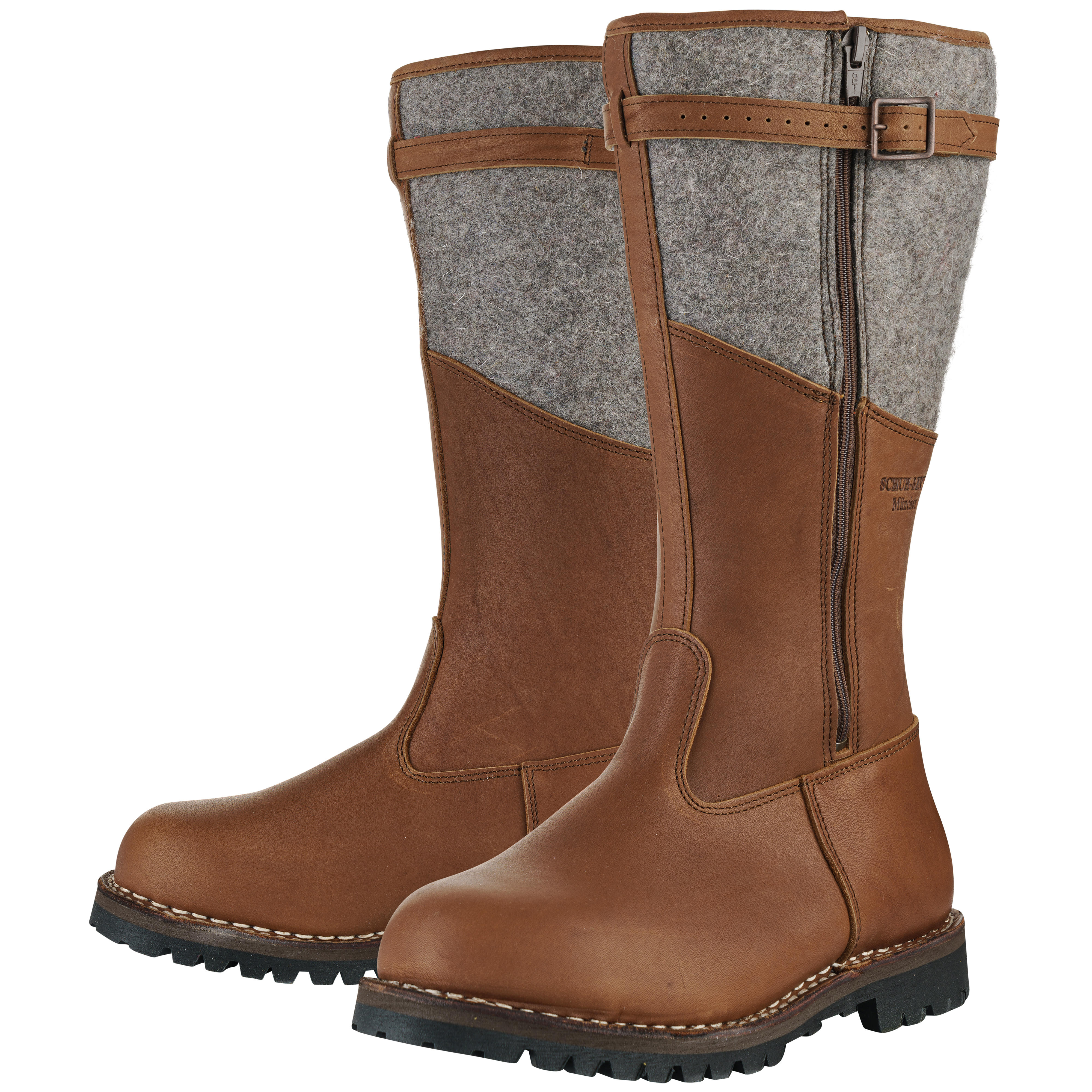 Bertl Jagdstiefel, zwiegenäht, Lammfell gefüttert