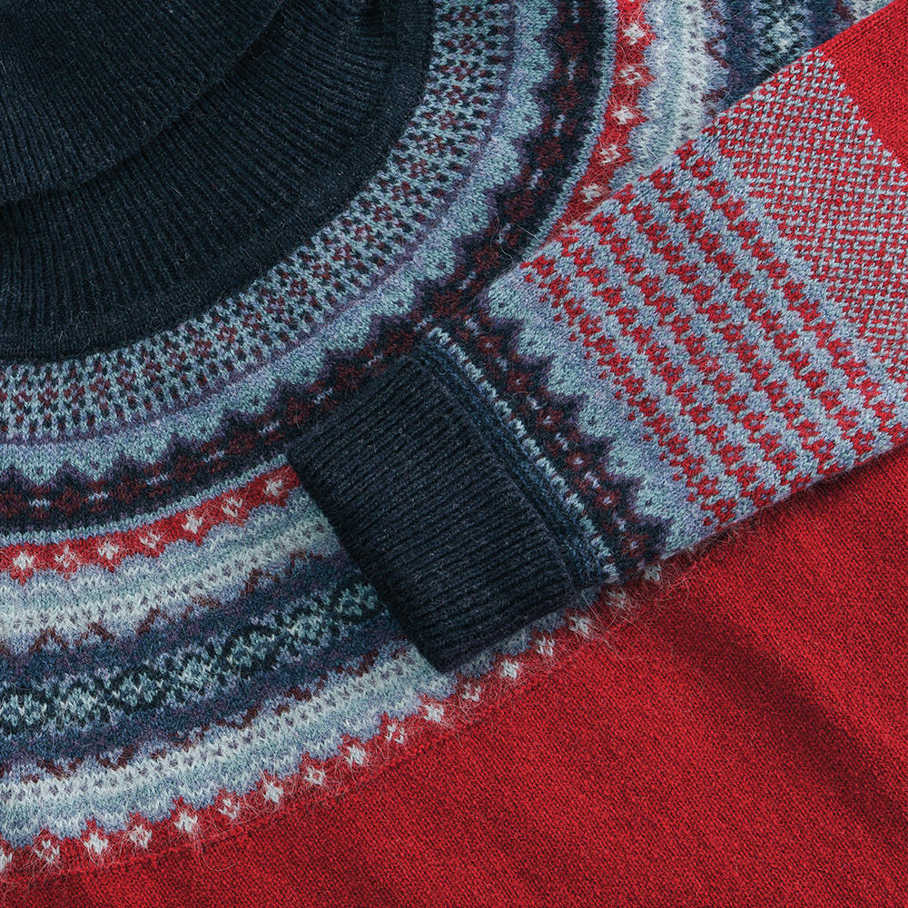 Eribé Damenpullover Rollkragen Fair Isle