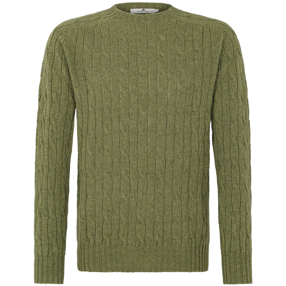 Herren Rundhals-Zopf-Pullover