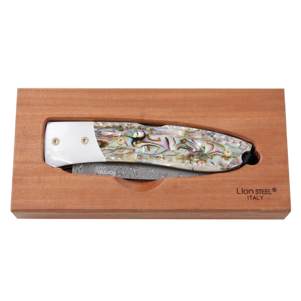 Lionsteel® Klappmesser Opera »Damast«, Perlmutt