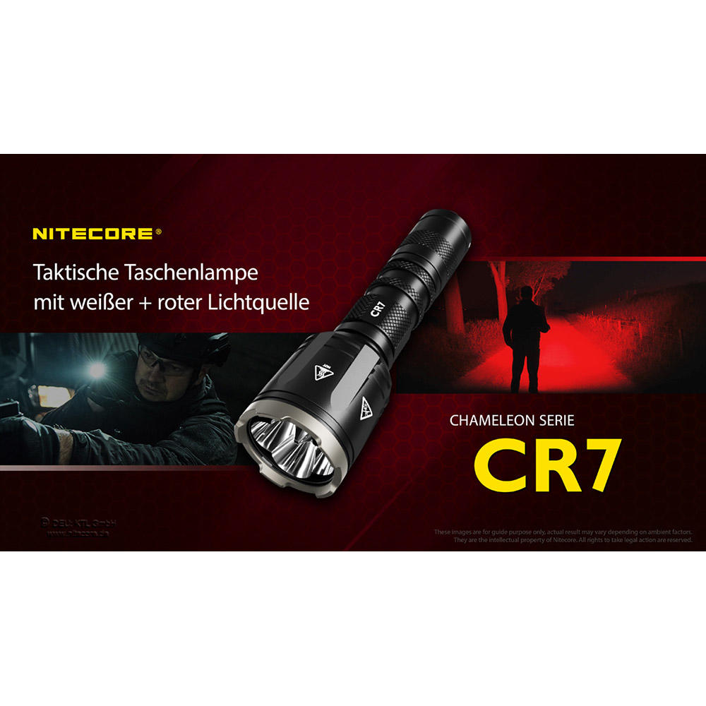 Nitecore® CR7, 2500 lm White Light and 370 lm Red Light