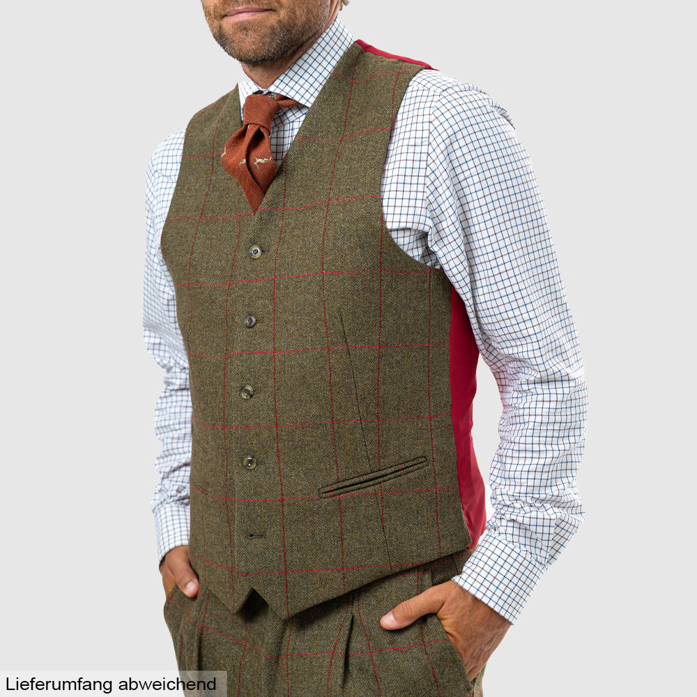 Alan Paine »Combrook« Men's Tweed Vest, Sage