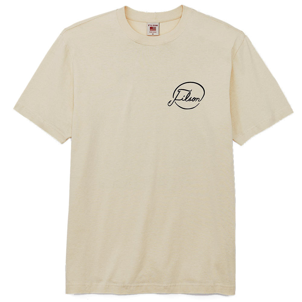 Filson S/S Pioneer Graphic T-Shirt, Stone/Fishing Tourney