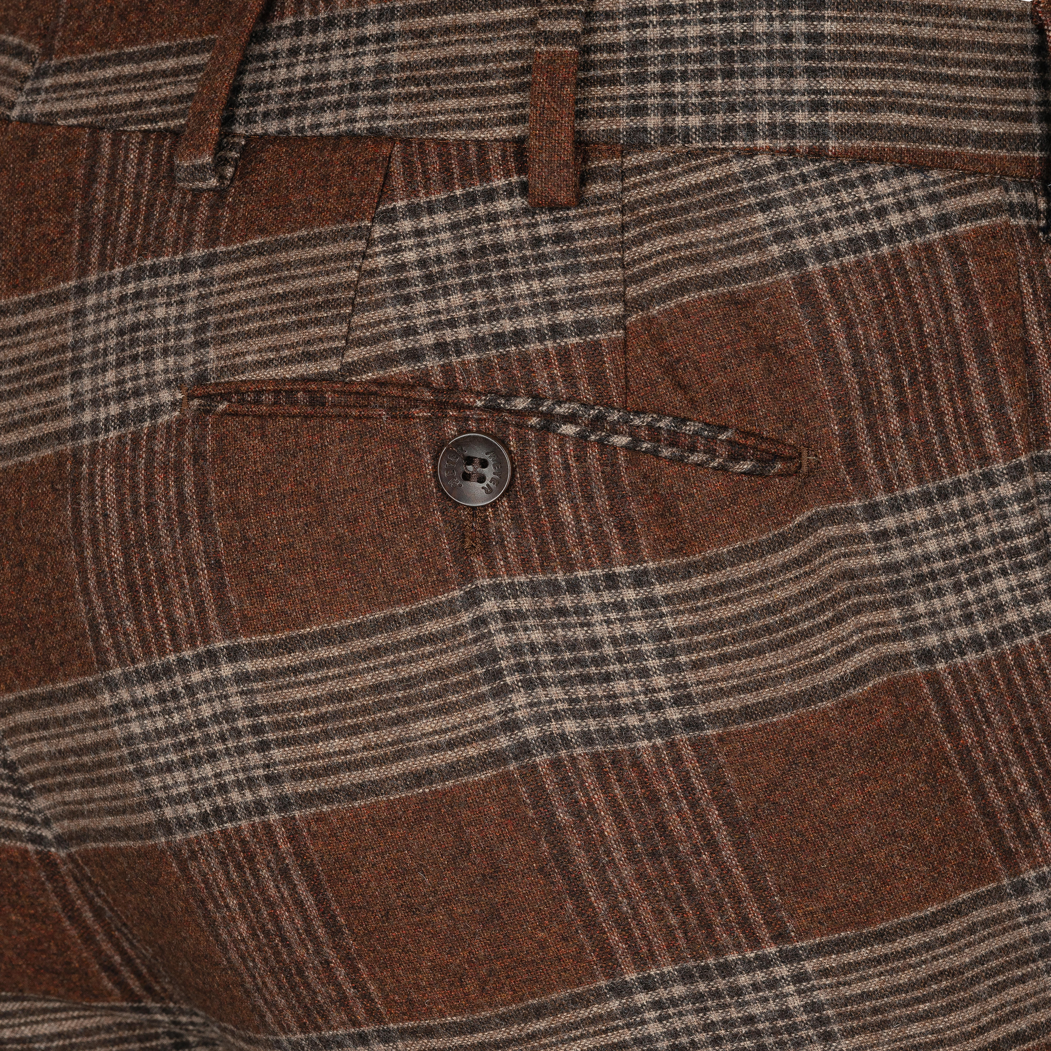 Pantalon en laine pour homme Meyer » Bonn «, à carreaux/marron