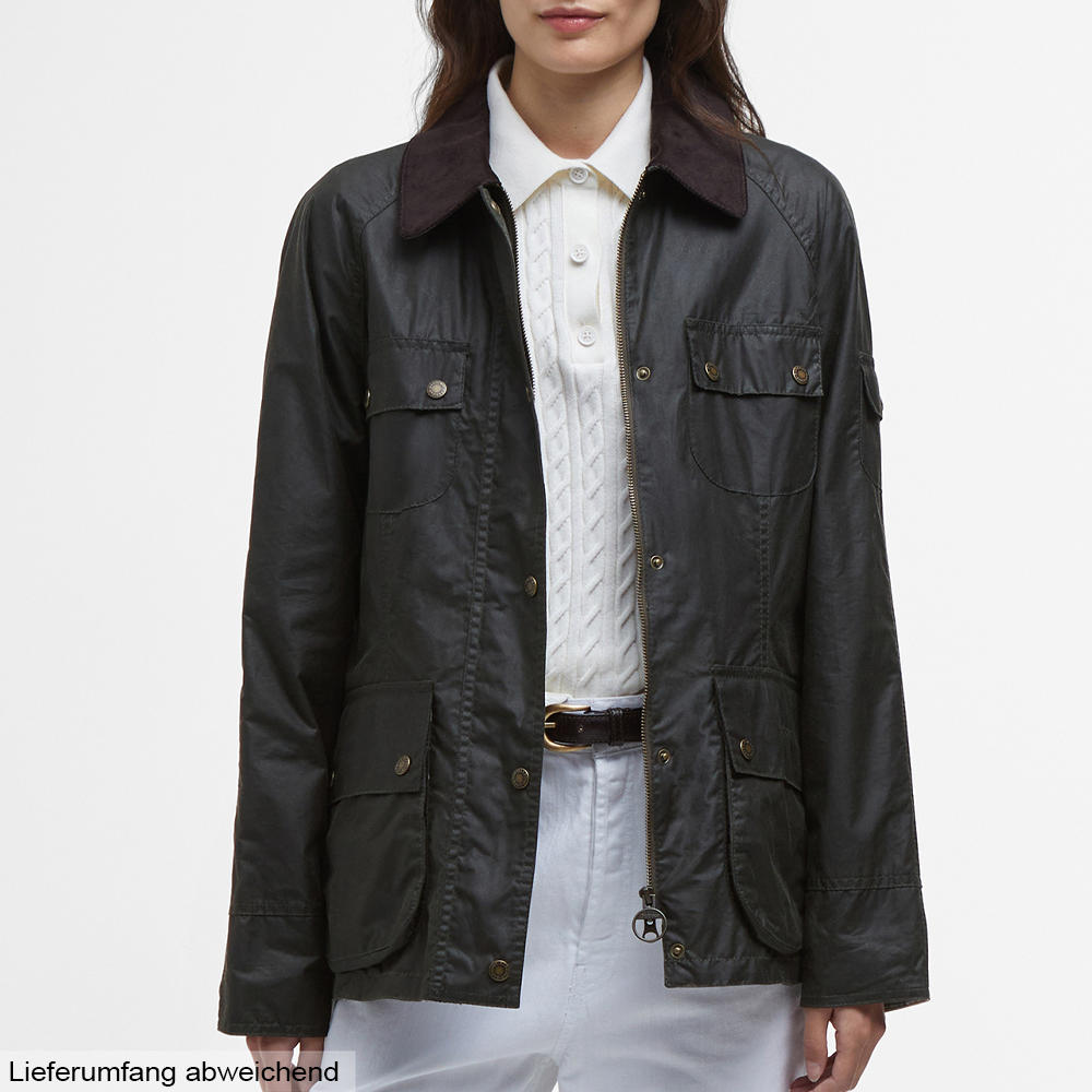 Barbour »Arlo Utility« Ladies' Waxed Jacket archive olive 36