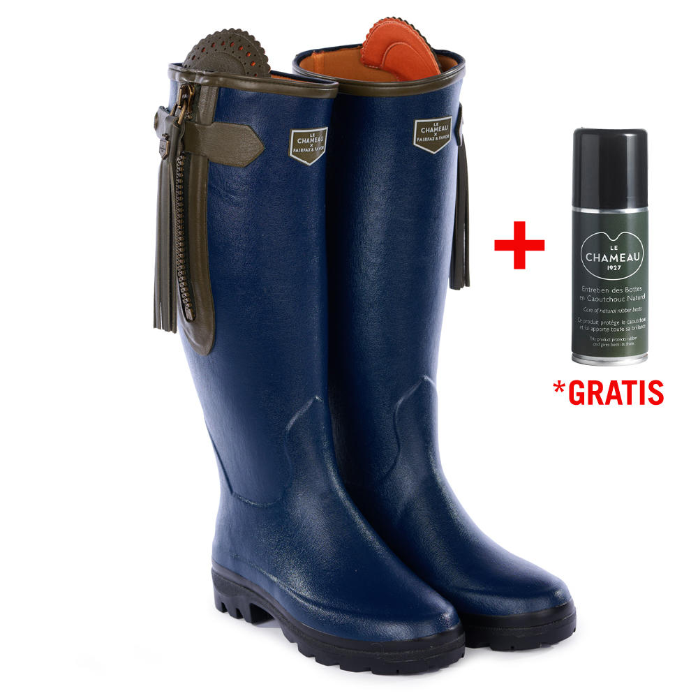 Le Chameau Damen-Gummistiefel L'Alliance, Neoprenfutter, navy